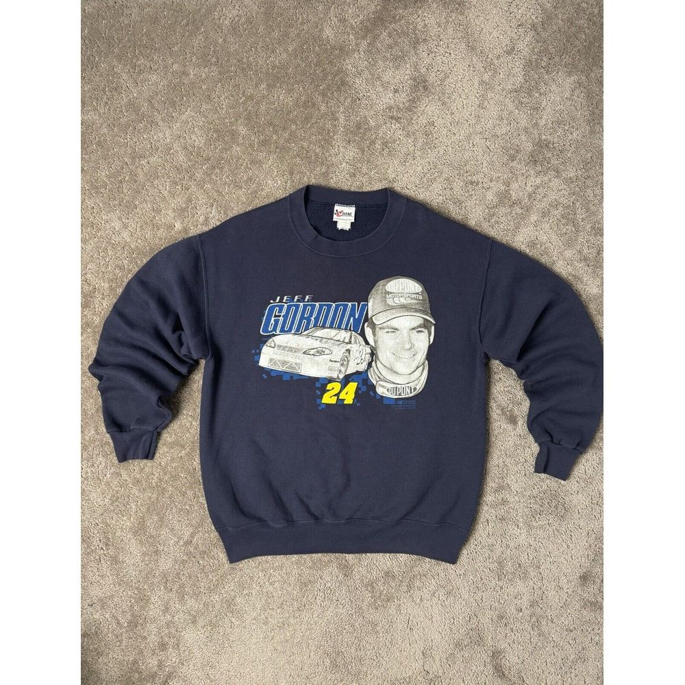 Vintage Mens Jeff Gordon NASCAR 2001 Sweatshirt Y2K American style   Size M‎